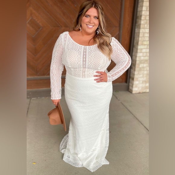 Boho Wedding Dress- size 24 - Picture 1 of 11